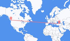 Flyg från Vancouver, Kanada till Tokat, Turkiet