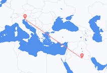 Flights from Rafha, Saudi Arabia to Trieste, Italy