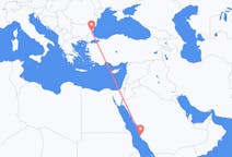 Flyreiser fra Jidda, Saudi-Arabia til Burgas, Bulgaria