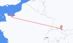 Vluchten van Caen, Frankrijk naar Friedrichshafen, Duitsland