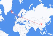 Flyg från Chengdu till Reykjavík