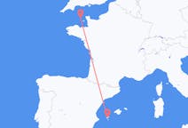 Vluchten van Ibiza, Spanje naar Guernsey, Guernsey