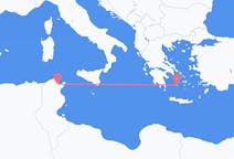 Flyg från Tunis, Tunisien till Plaka, Grekland