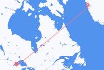 미국 아이언우드에서 출발해 그린란드 누크까지(으)로 가는 항공편