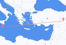 Flyreiser fra Diyarbakir, til Malta