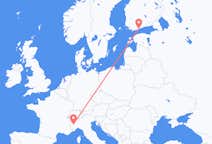 Flyreiser fra Torino, til Helsingfors