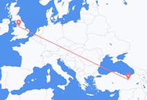 Flyreiser fra Erzincan, Tyrkia til Manchester, England