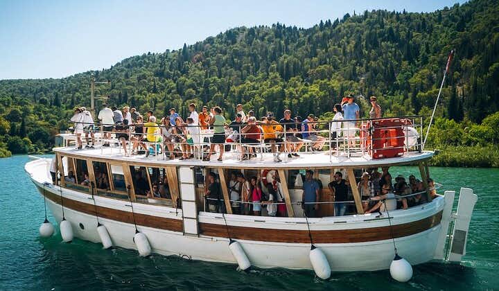 Split till Krka Waterfalls Tour, båtkryssning och simning