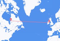 Vluchten van Kuujjuarapik, Canada naar Dublin, Ierland