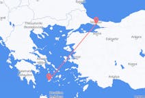 Flyreiser fra Plaka, Milos, Hellas til Istanbul, Tyrkia