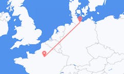 Flyg från Paris, Frankrike till Lübeck, Tyskland