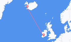 航班从爱尔兰科克市到雷克雅维克市，冰岛塞尔