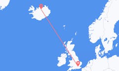 Flüge von London, England nach Akureyri, Island