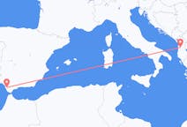 Vols de Tirana, Albanie à Xérès, Espagne