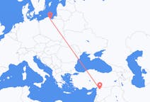 Flights from Aleppo to Gdańsk