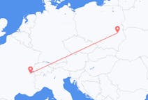 Flyg från Lublin, Polen till Genève, Schweiz