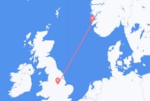 Vluchten van Nottingham, Engeland naar Haugesund, Noorwegen
