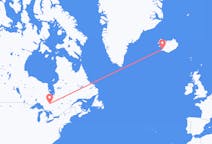 Vluchten van Timmins, Canada naar Reykjavík, IJsland