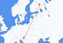 Flug frá Zagreb, Króatíu til Joensuu, Finnlandi