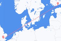 从伦敦飞往赫尔辛基的航班