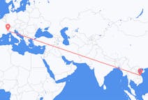Flug frá Hue, Víetnam til Tórínó, Ítalíu