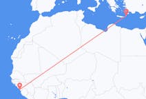 Flyreiser fra Conakry, til Karpathos