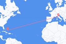Flyrejser fra San Salvador Island, Bahamas til Firenze, Italien