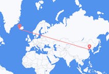 Vluchten van Dalian, China naar Reykjavík, IJsland