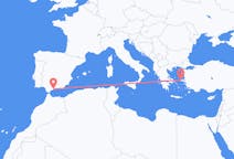 Flyreiser fra Khios, Hellas til Málaga, Spania