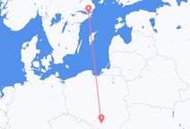 Flights from Kraków in Poland to Stockholm in Sweden