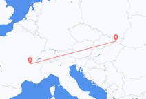 Flights from Košice, Slovakia to Lyon, France