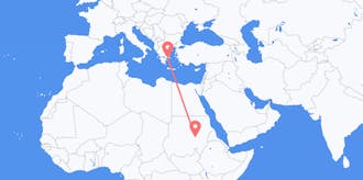 Flights from Sudan to Greece