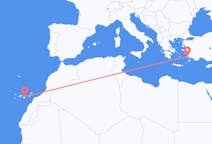 Vluchten van Bodrum, Turkije naar Las Palmas (ort i Mexiko, Veracruz, Tihuatlán), Spanje