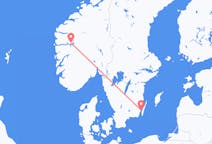 Vluchten van Sogndal, Noorwegen naar Kalmar, Zweden