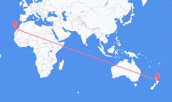 เที่ยวบินจาก ทัวรังกา นิวซีแลนด์ สู่ลาสปัลมาส เดอ กรัง คานาเรีย นิวซีแลนด์