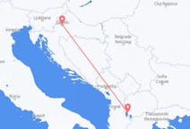 Lennot Ohridista Zagrebiin