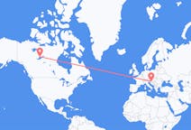 Flyg från Yellowknife, Kanada till Zagreb, Kroatien