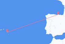 Vols depuis la ville de Ponta Delgada vers la ville de Santander