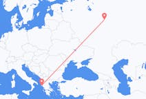 Fly fra Nizjnij Novgorod til Korfu