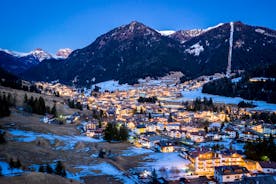 photo of Glimpses of the mountain village of San Giovanni di Fassa, Vigo di Fassa, Val di Fassa, Trento, Trentino Alto Adige, Italy.