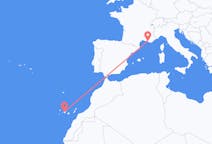 Vluchten van Tenerife, Spanje naar Marseille, Frankrijk