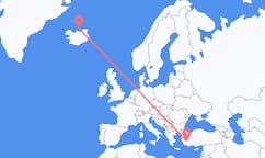 Flyrejser fra Grimsey, Island til Denizli, Tyrkiet