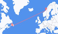 Flyg från Saint-Pierre, S:t Pierre och Miquelon till Namsos, Norge