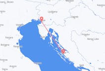 Flyg från Zadar, Kroatien till Trieste, Italien