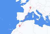 Flyg från Zagora, Marocko till Genève, Schweiz