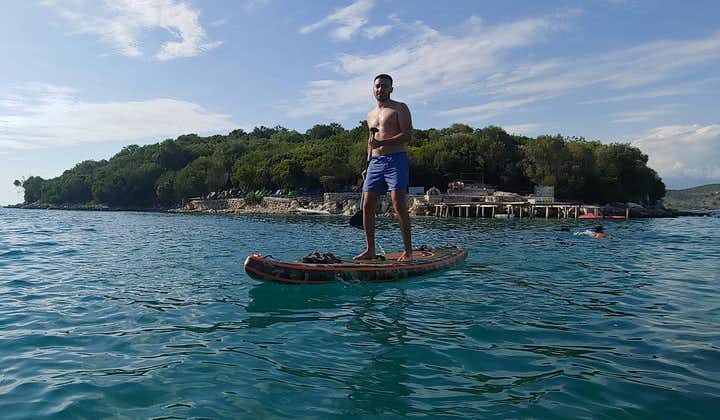 Paddleboarding in the islands of Ksamil