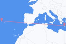 Flights from São Jorge Island, Portugal to Heraklion, Greece