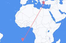 Flights from Jamestown to Santorini