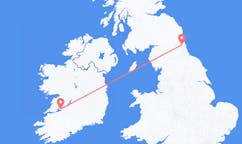 Vluchten van Shannon, Ierland naar Newcastle upon Tyne, Engeland