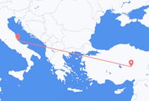 Vluchten van Pescara, Italië naar Kayseri, Turkije